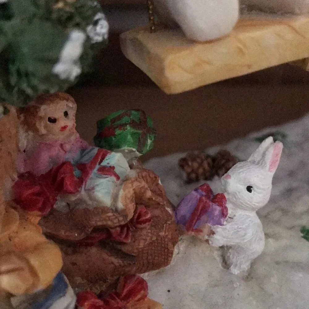 Rare Vintage Large Holiday Santa Snowman Swinging Tree‼️FINAL SALE